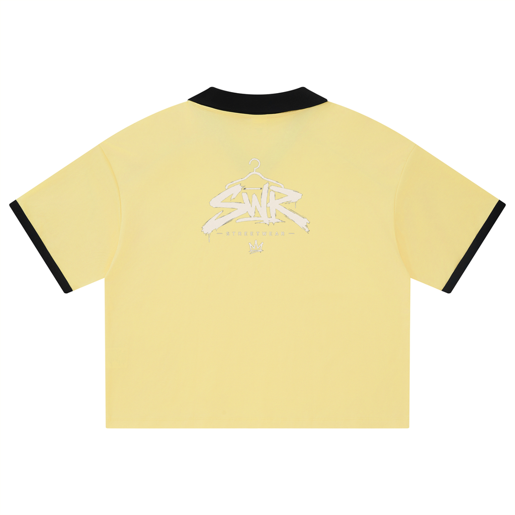 Unisex Collared Piping Boxy Soccer Jersey