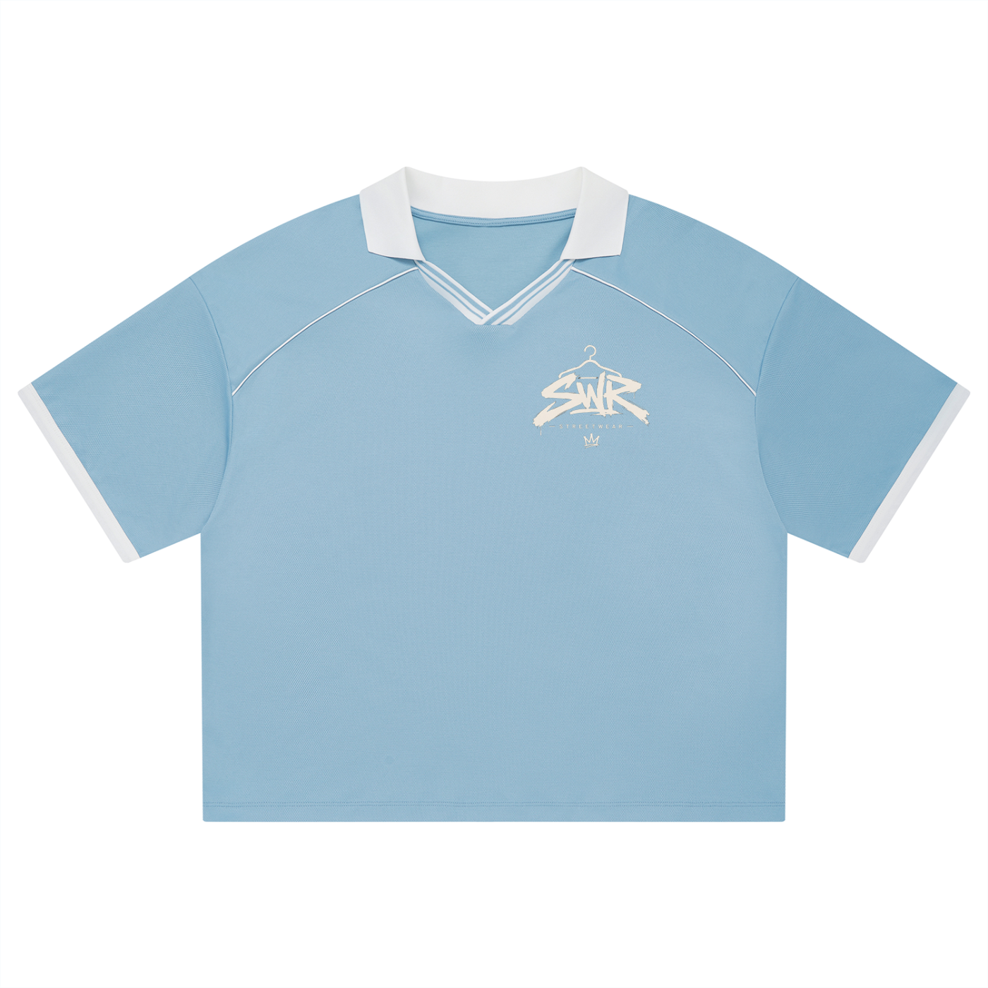 Unisex Collared Piping Boxy Soccer Jersey