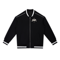 Contrast Piping Zip Bomber Jacket