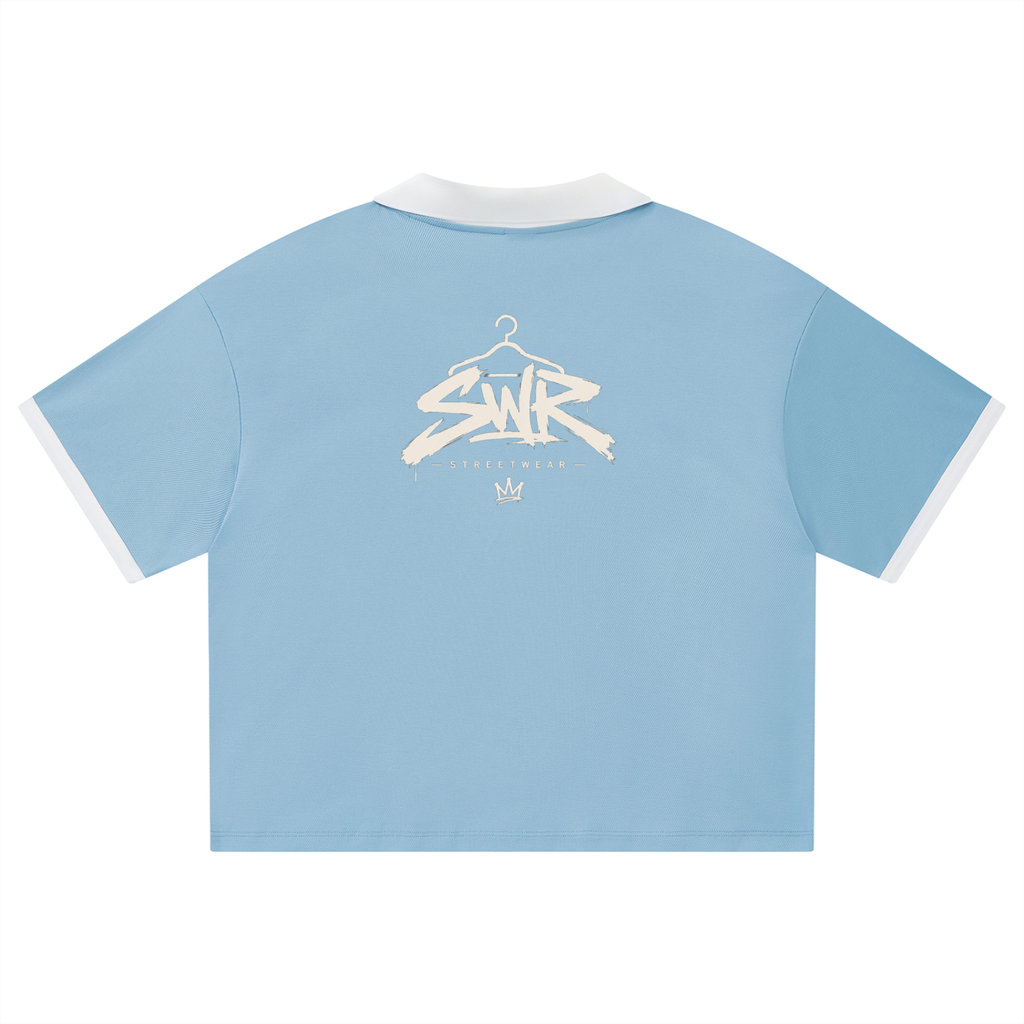 Unisex Collared Piping Boxy Soccer Jersey