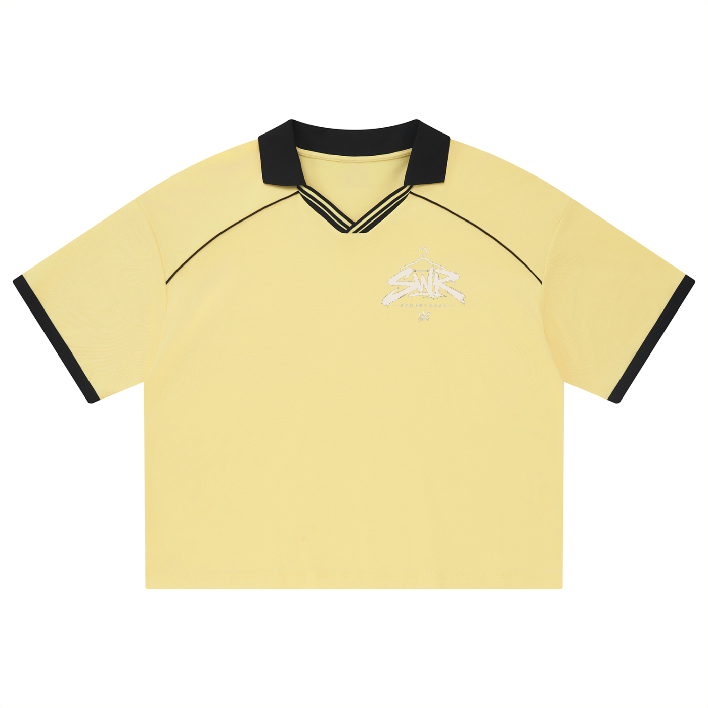 Unisex Collared Piping Boxy Soccer Jersey