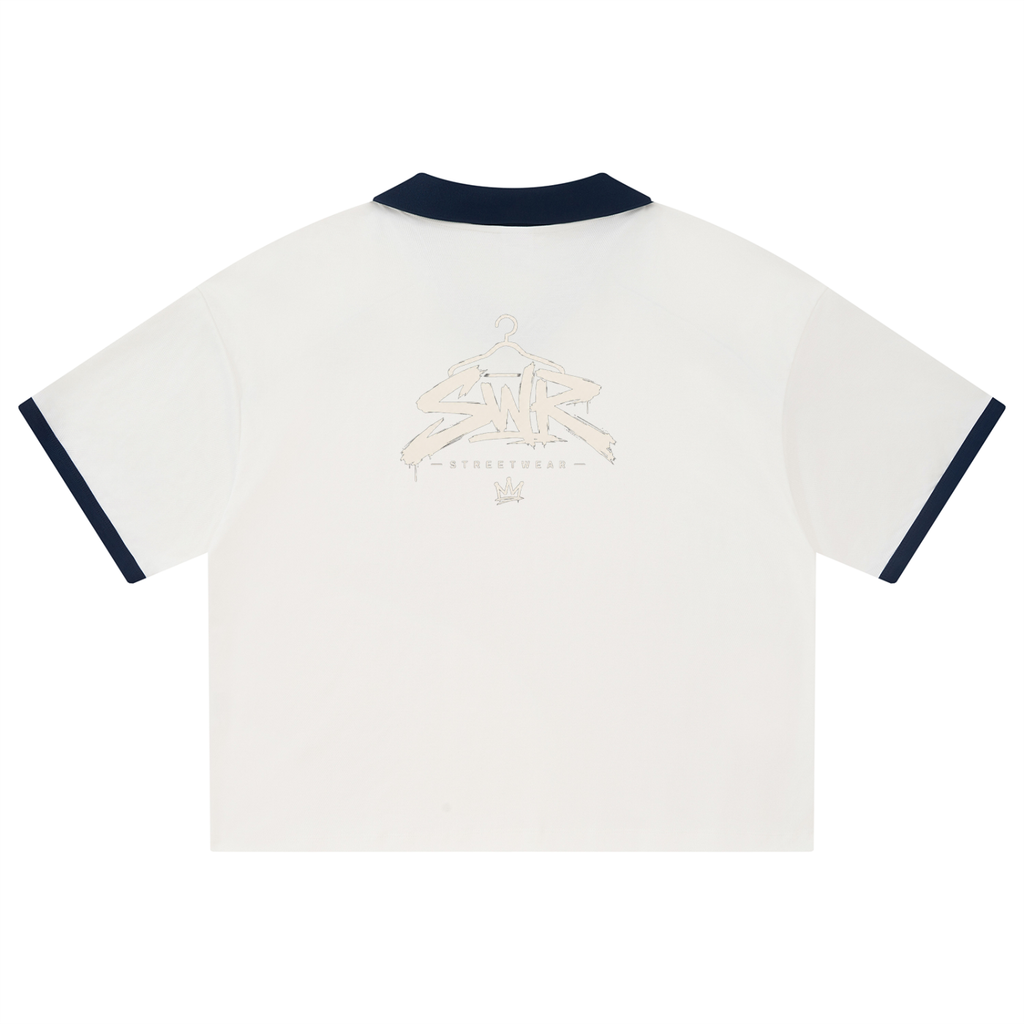 Unisex Collared Piping Boxy Soccer Jersey