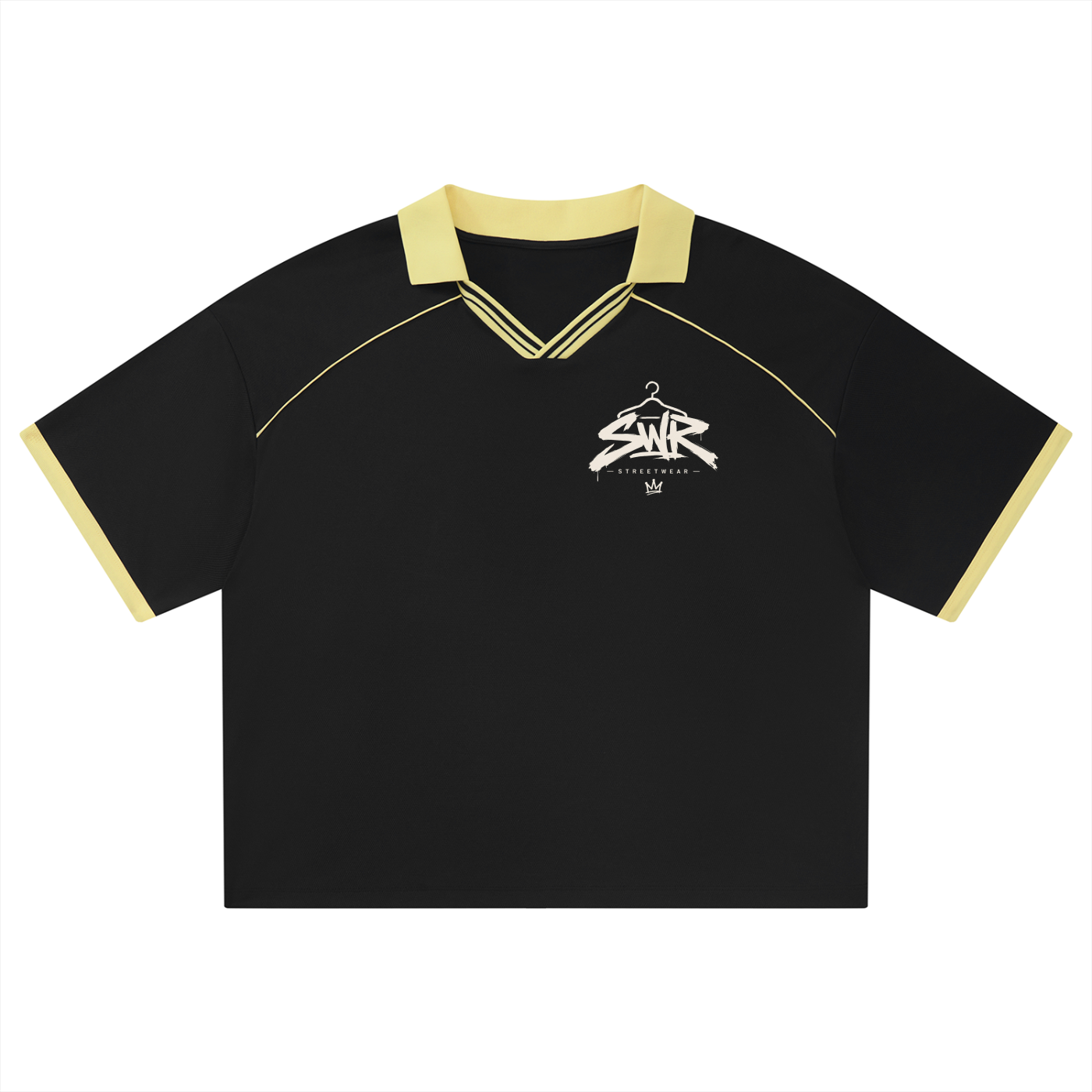 Unisex Collared Piping Boxy Soccer Jersey